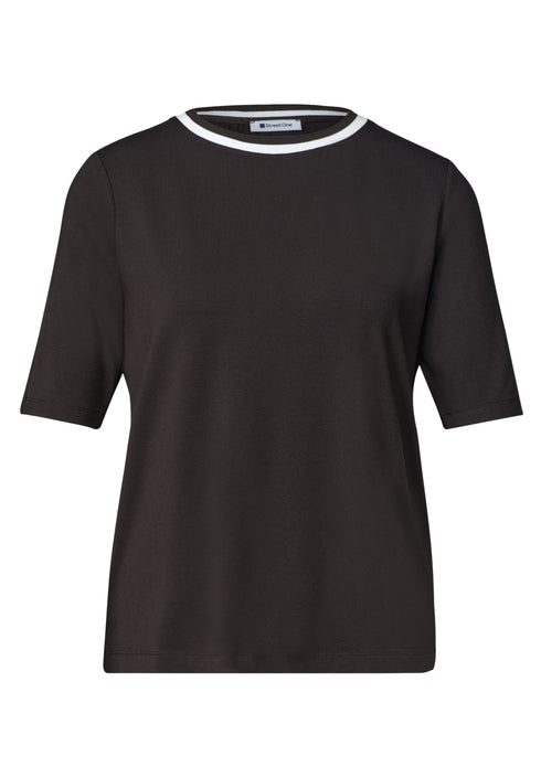 Street One - LTD QR shirt with stripes - 325699