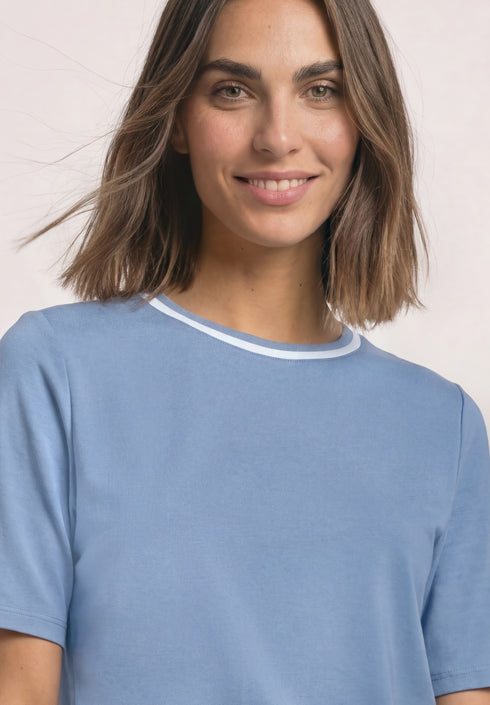 Street One - LTD QR shirt with stripes - 325699