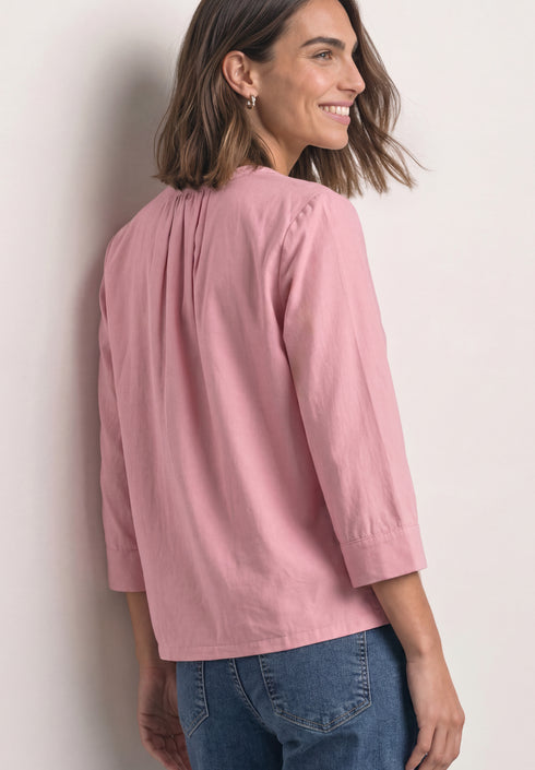 Street One - Corduroy splitneck blouse - 346857