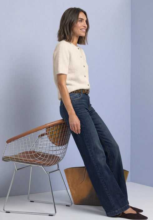 Street One - fluffy short sleeve cardigan - 254241