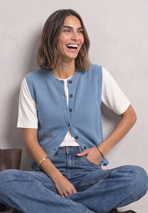 Street One - LTD QR sleeveless cardigan - 254146