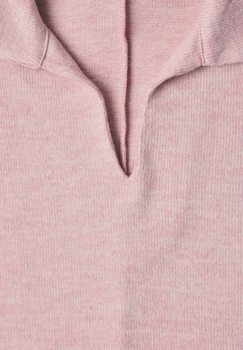 Street One - LTD QR soft melange polo shirt - 325845