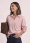 Street One - LTD QR soft melange polo shirt - 325845