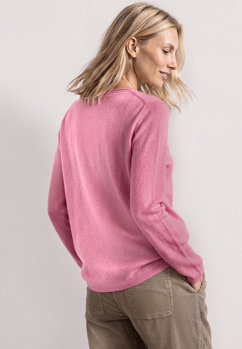 Street One - LTD QR rolled edge u-boat sweater - 303963