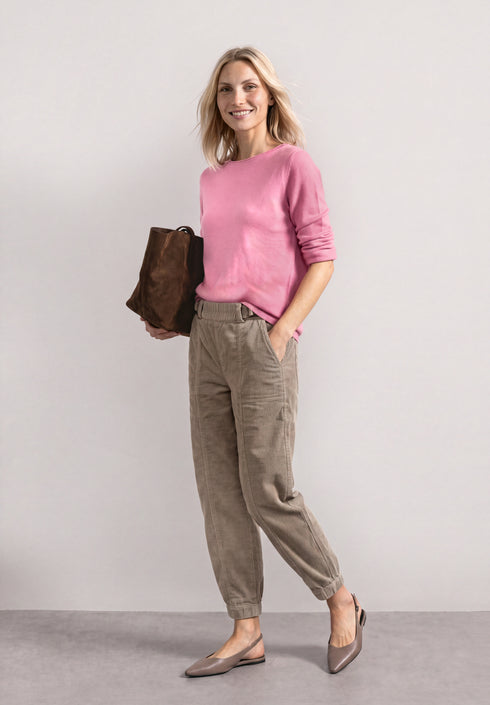 Street One - LTD QR rolled edge u-boat sweater - 303963