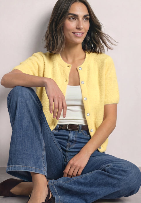 Street One - fluffy short sleeve cardigan - 254241