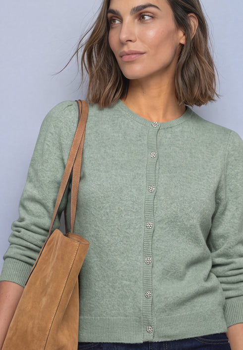 Street One - LTD QR cosy roundneck cardigan - 254185