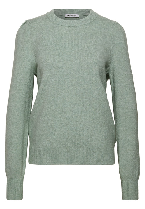 Street One - LTD QR cosy puffy sleeve sweater - 303967