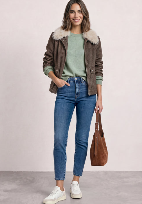 Street One - LTD QR cosy puffy sleeve sweater - 303967
