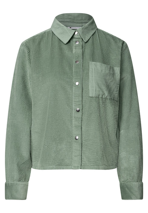 Street One - LTD QR Courduroy mix shirtcoll - 347016