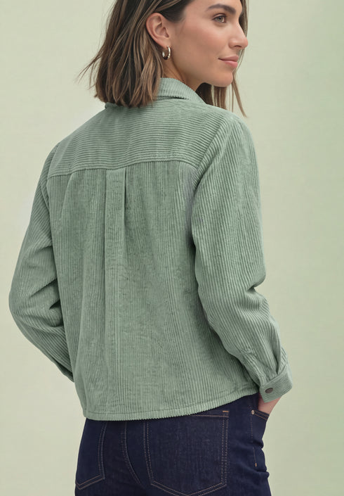 Street One - LTD QR Courduroy mix shirtcoll - 347016