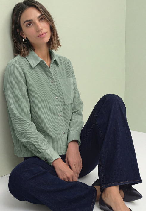 Street One - LTD QR Courduroy mix shirtcoll - 347016