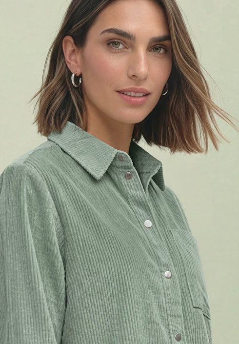 Street One - LTD QR Courduroy mix shirtcoll - 347016