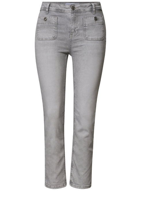 Street One Straight Leg Jeans mit aufgesetzten Taschen 381182 - Länge 26