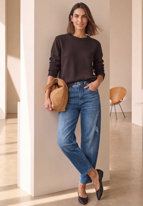 Street One - Highwaist Style Riley Relaxed Barrel - Länge 28 - 381568