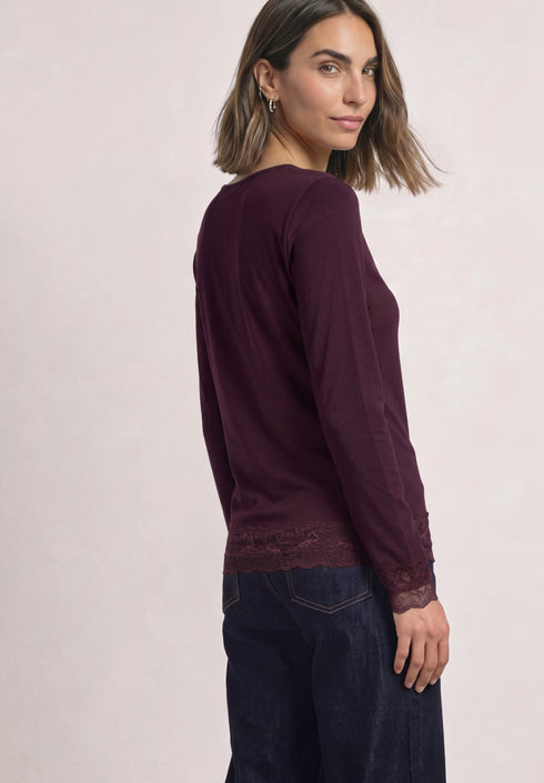 Street One - LTD QR basic shirt with lace cuff - 326162
