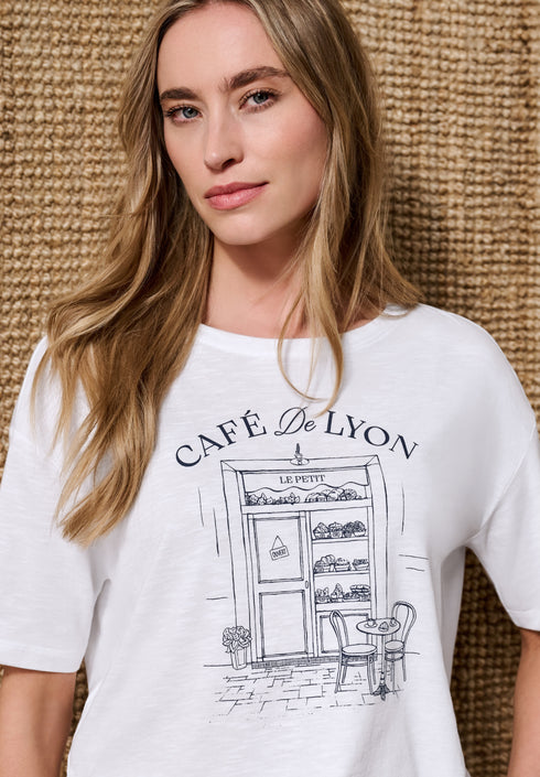 Street One - T-Shirt mit Rundhals und Frontprint - 325627