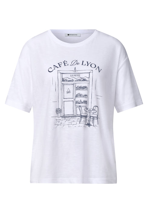 Street One - T-Shirt mit Rundhals und Frontprint - 325627