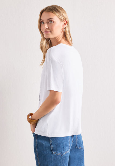 Street One - T-Shirt mit Rundhals und Frontprint - 325627