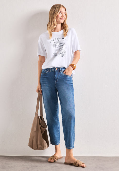 Street One - T-Shirt mit Rundhals und Frontprint - 325627