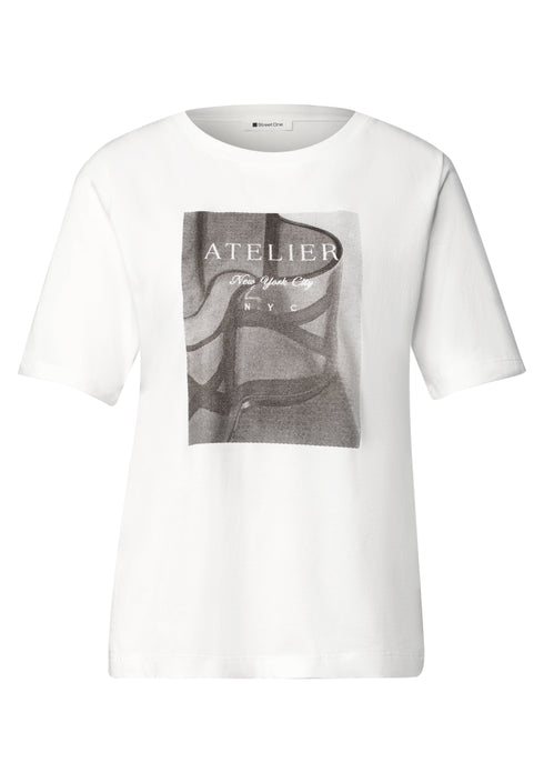 Street One - photo print shirt - 325718