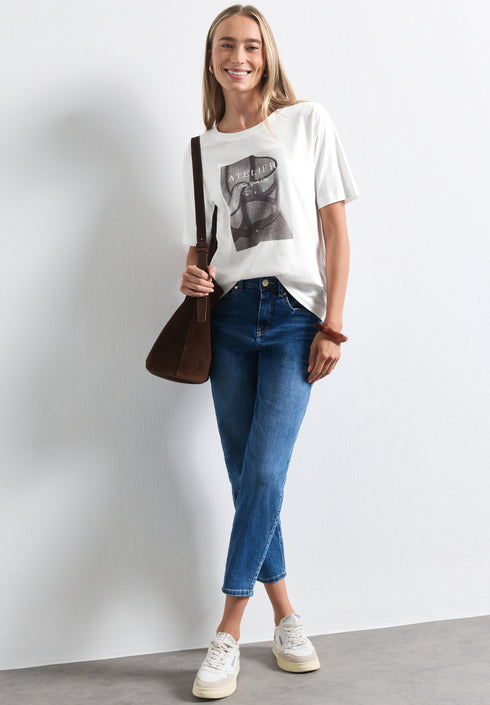 Street One - photo print shirt - 325718