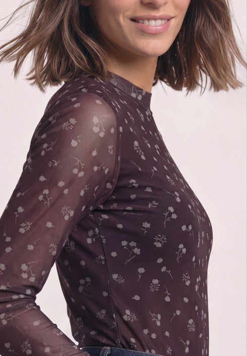 Street One - LTD QR printed mesh round neck - 325858