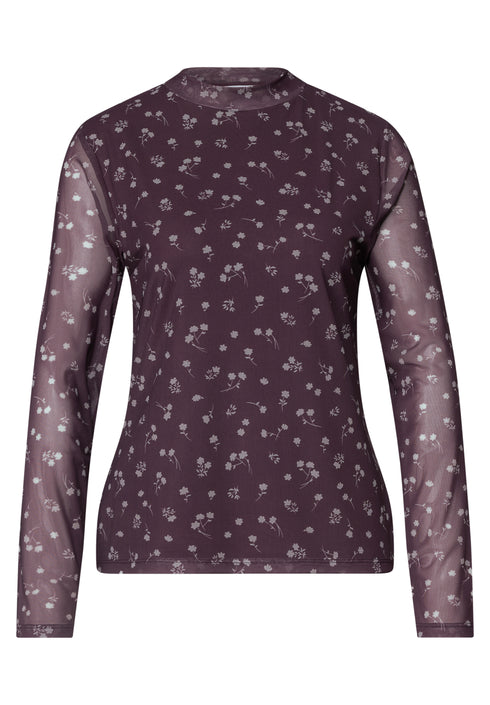 Street One - LTD QR printed mesh round neck - 325858