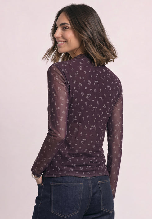 Street One - LTD QR printed mesh round neck - 325858