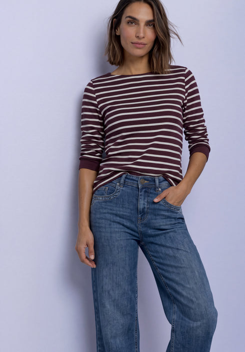 Street One - LTD QR basic yds u-boat shirt - 325895