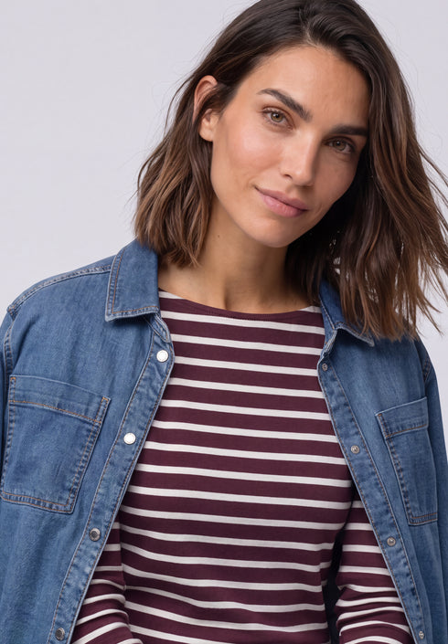 Street One - LTD QR basic yds u-boat shirt - 325895