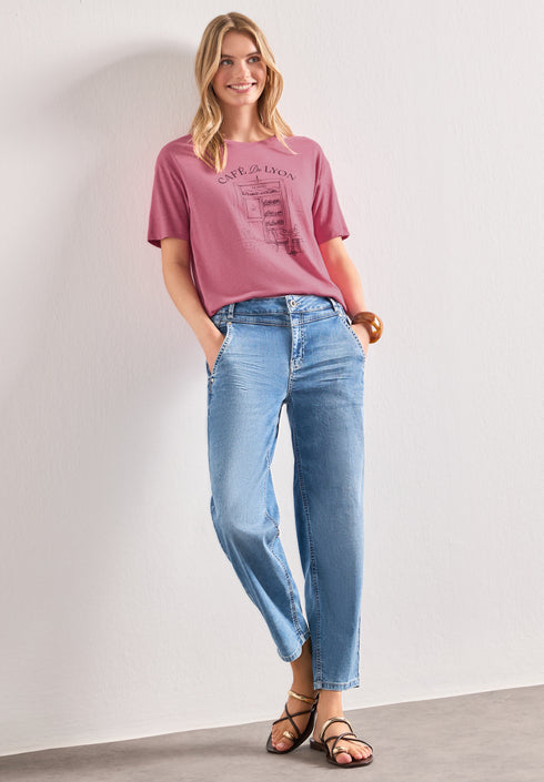 Street One - T-Shirt mit Rundhals und Frontprint - 325627
