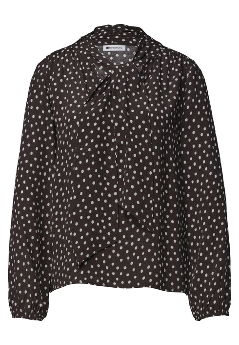 Street One - Printed blouse with tie detail - 346860
