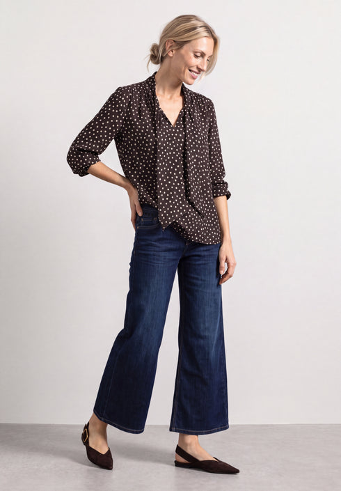 Street One - Printed blouse with tie detail - 346860