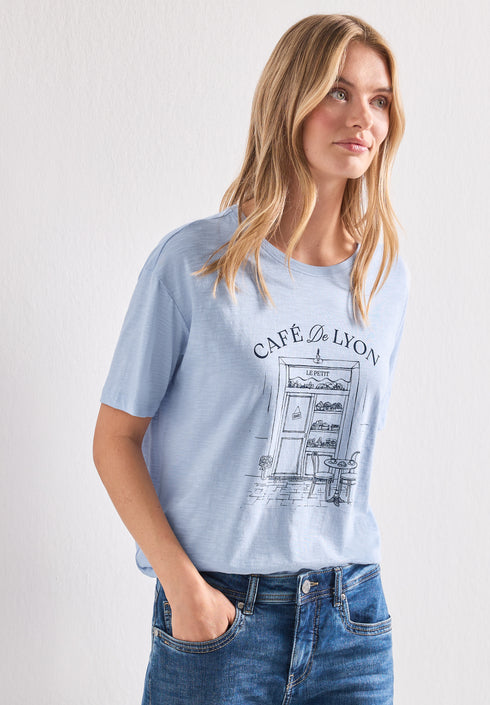 Street One - T-Shirt mit Rundhals und Frontprint - 325627