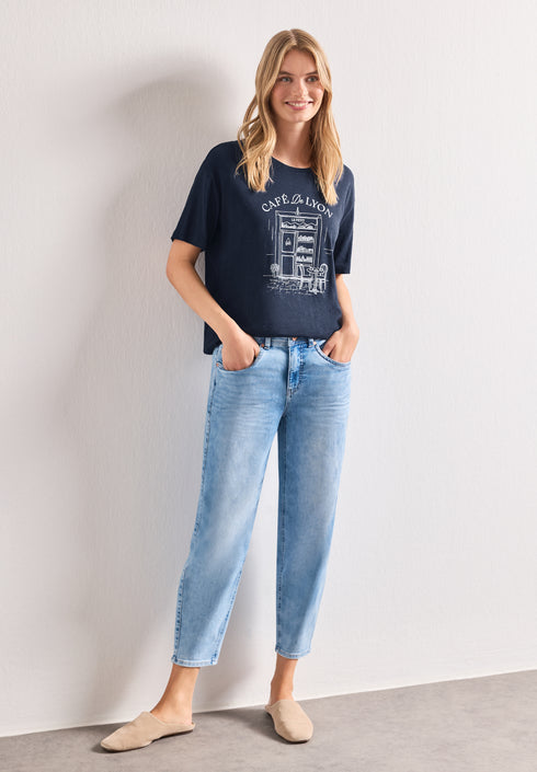 Street One - T-Shirt mit Rundhals und Frontprint - 325627