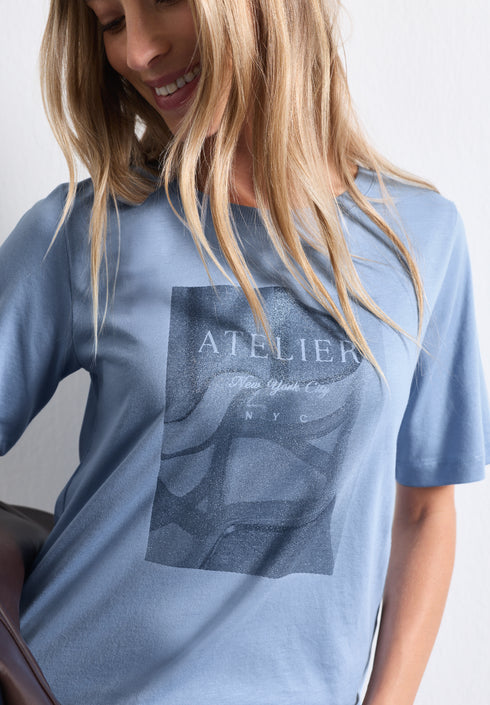 Street One - photo print shirt - 325718