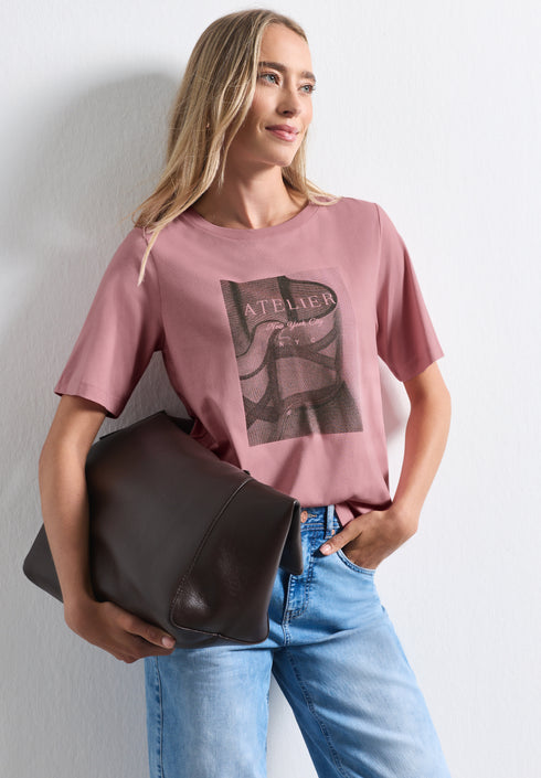 Street One - photo print shirt - 325718