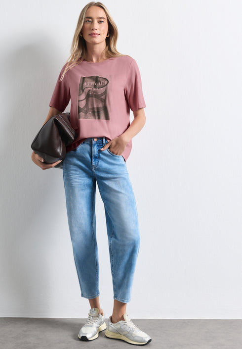 Street One - photo print shirt - 325718