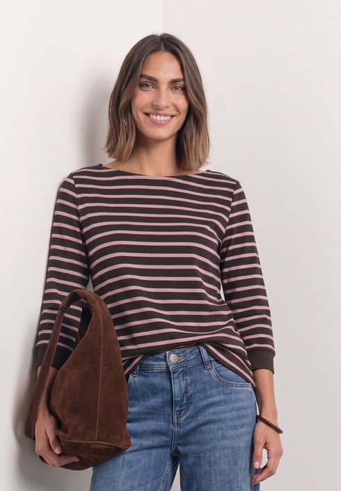 Street One - LTD QR basic yds u-boat shirt - 325895