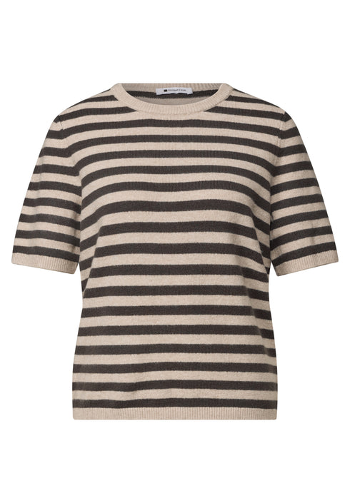 Street One - LTD QR cosy sweater with strip - 303876
