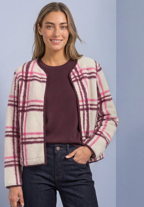Street One - LTD QR printed teddy jacket - 325856