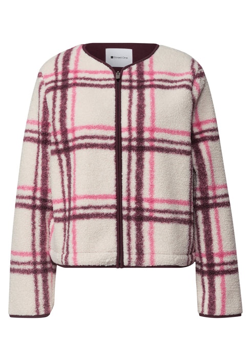 Street One - LTD QR printed teddy jacket - 325856
