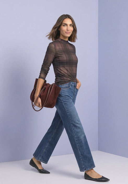 Street One - LTD QR printed mesh round neck - 325858