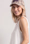 Street One - Check Cap with Slogan - 573265