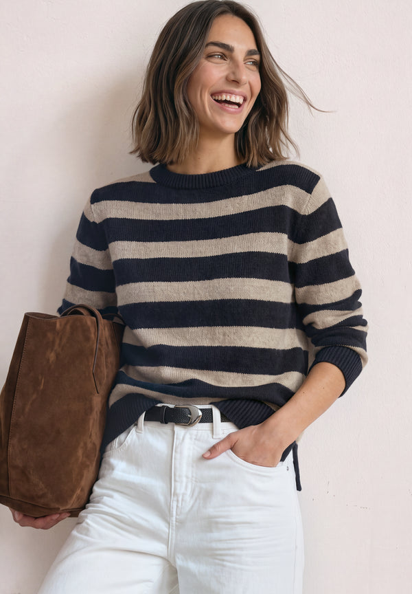 Street One - LTD QR cosy striped sweater - 303959
