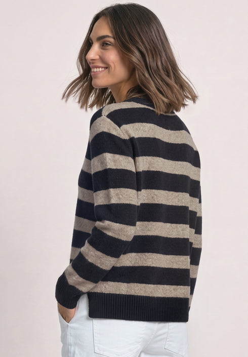 Street One - LTD QR cosy striped sweater - 303959