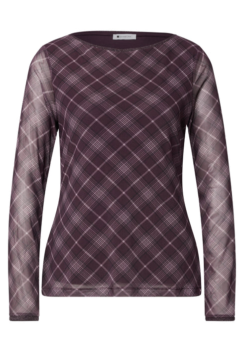 Street One - LTD QR printed mesh shirt - 326182